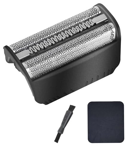 Braun 1 Stück für Serie 3 Ersatzkopf, Kompatibel mit 30B 310 330 340 5746 4875 7630, Schwarz/Silber, Inkl. Bürste und Reinigungstuch, Unisex, Modern, Mit Integriertem Wiederaufladbaren Akku, Grayscale
