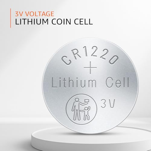Image of Amazon Basics CR-1220 Lithium Coin Cell Battery | 3V Voltage | Long-Lasting Power | Environmentally Friendly | High Capacity (Pack of 5)