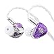 LINSOUL Kiwi Ears Orchestra Lite Performance Custom 8BA In-Ear Monitor IEM mit Abnehmbarem 4-adrigem 7N Sauerstofffreiem Kupfer OFC Kabel, Handgefertigter Faceplate(Lila)
