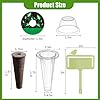Dryades 84 pcs Hydroponic Pod Kit for Aero Garden with 12 Grow Baskets, 12 Grow Sponges, 12 Grow Domes, 12 Plant Labels and 36 Seed Pod Label Stickers for All Hydroponics Garden Growing System #1