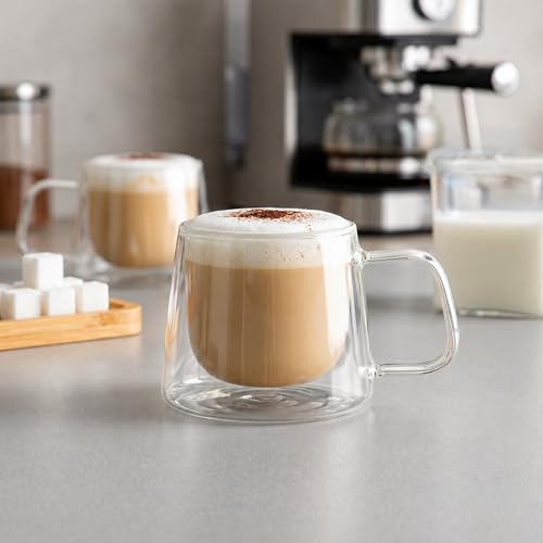 Juego de 12 tazas de vidrio para espresso 7 oz miniatura 3
