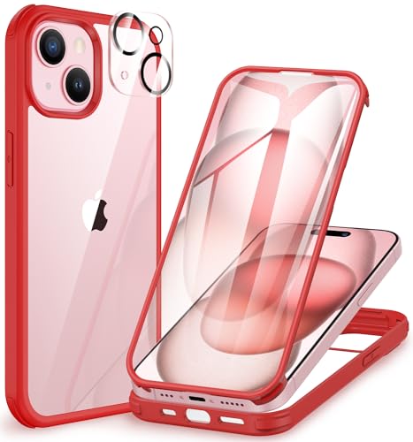 Coque compatible avec iPhone 15 antichoc étui protection 360 degré avec protège caméra