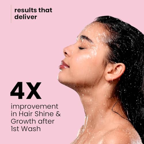 Image of Strength and Shine Rice Water Shampoo for Men & Women - 400 ml | With Walnut & Pea Protein | Repairs Damaged Hair & Reduces Split Ends | Korean Hair Care | Derma Tested & AYUSH Approved