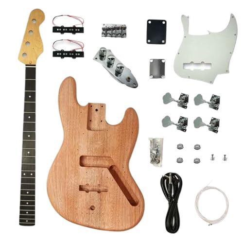Unfinished Guitar Body 4 String Electric Guitar 21 Fret Body Modification Kit DIY For JB Bass