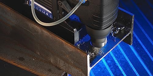 Industrielle Anwendung der EVOMAG42 beim Bau von Stahlgerüsten