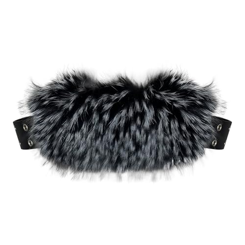 MioCloth Women’s Faux Fur Tie Waist Belt, Adjustable Vintage Leather Punk Belts for Dresses and Pants Waistband
