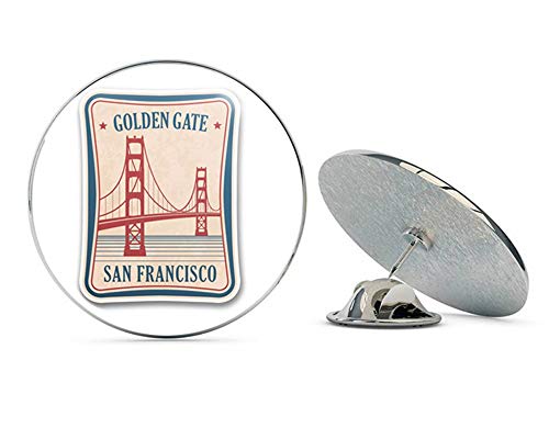Golden Gate Bridge San Francisco Round Metal 0.75