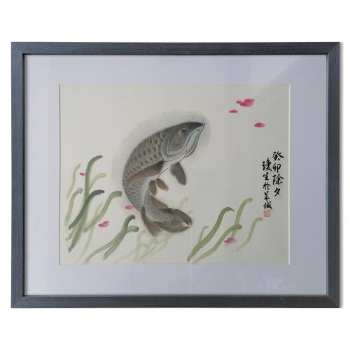Peinture chinoise faite main fleur oiseau tableau sur toile premium