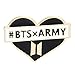 AKlamater Broche BTS en alliage pour sacs, vêtements, accessoires cadeaux pour les fans (noir)