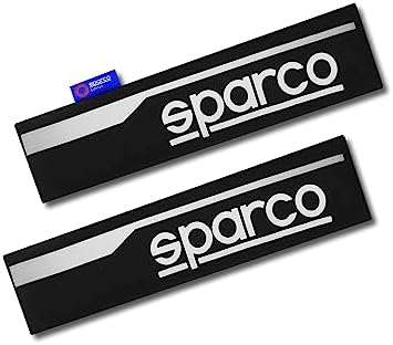 Sparco juego 2 almohadillas cinturon negra