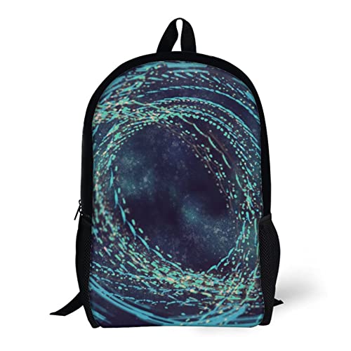 Sac à dos de mode adolescent bleu grand format 17 pouces imprimé en 3D - 5