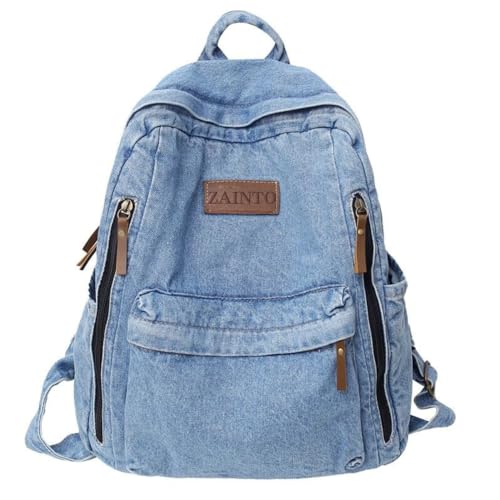 ZAINTO Denim Backpacks for men and women Stylish Outdoor Travel bag
