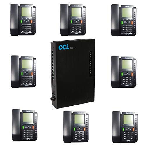 Copper-Connection-EPABX-108SU-Intercom-System-CLI-Caller-ID-with-x8-Beetel-M71-Landline-Phone