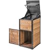 Package Delivery Box with Anti-Theft Lock & Weatherproof Design - 40+ Gallon Large Outdoor Parcel Drop Box for Porch, Metal/Wood Frame for UPS/FedEx Deliveries