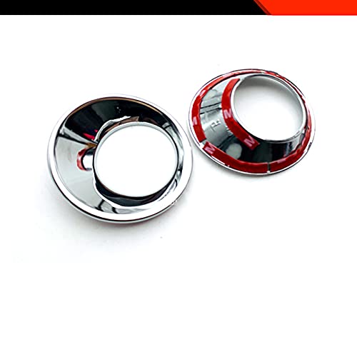 ZWMBAOR Lâmpada de neblina frontal galvanizada, moldura brilhante decorativa, para acessórios de car