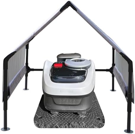 CNAINFC Robot Mower Garage, Wire Free Robot Lawn Mower Cover, Durable Water-Proof and Ultraviolet-Proof Polyester Oxford, 32 "x28x24, Suitable for All Types of Remote Control Lawn Mower.