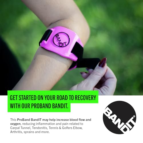 Image of BandIT PINK - Compression Arm Band for Elbow & Forearm - Helps Relieve Pain & Swelling - For Carpal Tunnel, Tendonitis, Tennis & Golfers Elbow, Sprains, Arthritis & More - Latex-Free - One Size Fits