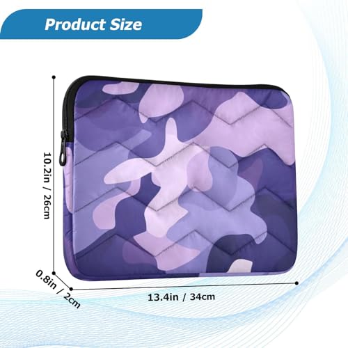 Funda para portátil 13-14 pulgadas camuflaje morado resistente y impermeable miniatura 3