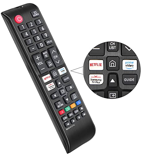Discount 90% Gvirtue Remote Control BN59-01315J Replacement for Samsung-Smart-TV-Remote Samsung LED LCD QLED 4K 8K UHD 3D HDTV HDR Curved Crystal Smart TV with Netflix, Prime Video, Samsung TV Plus Button