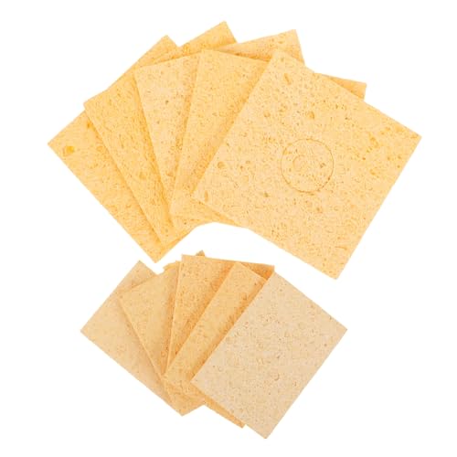 ARTIBETTER 10pcs Soldering Tip Cleaning Solder Tip Cleaning Soldering Accessories Soldering Iron Cleaning Sponge Wood Pulp Cotton