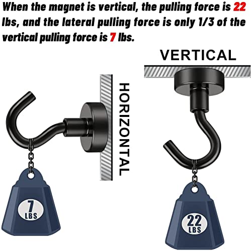 Image of AJB Heavy Duty Magnetic Hooks for Multi-Purpose Hanging Utility Hook Transparent Reusable Wall Hangers 10 KG /22 lb Waterproof for Home Kitchen Bathroom Bedroom Dorm Keys Bag Towels (6)