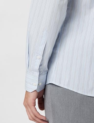 Image of Arrow Men Slim fit Cotton Striped Long Sleeves Cutaway Collar Shirt