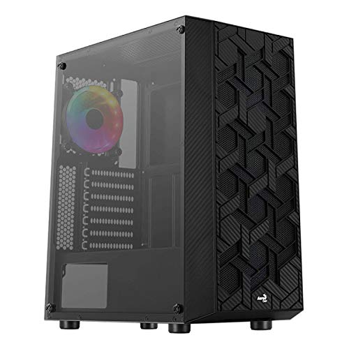Aerocool Hive FRGB v3 Tower-Gehäuse, schwarz, Tempered Glass
