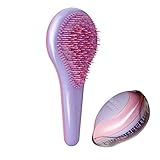 Michel Mercier Detangling Brush Set [NEW PASTEL COLLECTION] - Wet Dry Detangling Brush Kit For Long Short Hair - Great Detangler Brush For Kids Too! - Full And Travel Size Brush Included (Fine Hair)