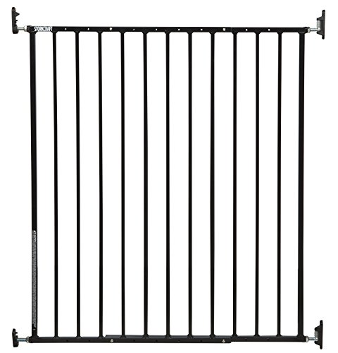 Storkcraft Easy Walk-Thru Tall Metal Safety Gate (White, Black, Gray) – 33.75 Inches Tall, Easy to Install, Pet-Friendly, Durable Metal Hardware, Ideal for Taller Children and Larger Pets