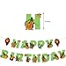 13P Lion-King party supplies,12pcs Lion Hanging Swirls and 1 Happy Birthday Banner for Lion-King party decoration