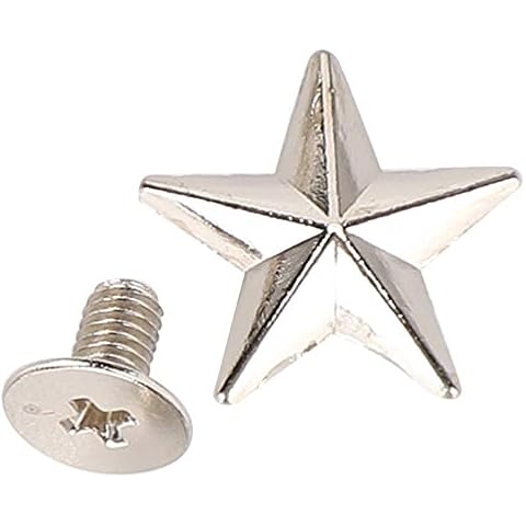TOPINCN 30 Sets Zinc Alloy Star Rivets 14mm Cover