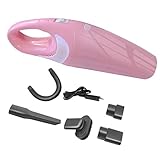 Wakauto Handheld Vacuum Cordless Vacuum Cleaner USB Charging Dirt Collector Mini Handheld Dust Cleaner Wet Dry Dual Use for Keyboard Car Computer (Pink)