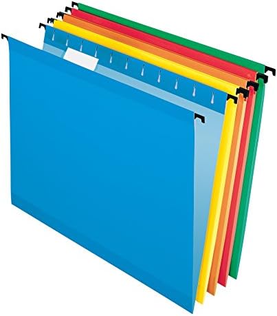 Pendaflex SureHook Reinforced Hanging Folders, Letter Size, Assorted Colors, 20 per Box (6152 1/5 ASST)