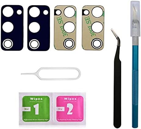 LNONLS 2 Pack OEM Original Back Rear Camera Glass Lens Replacement for Samsung Galaxy S20 FE 5G with Adhesive Preinstalled G781U and Repair Toolkit(All Carriers)