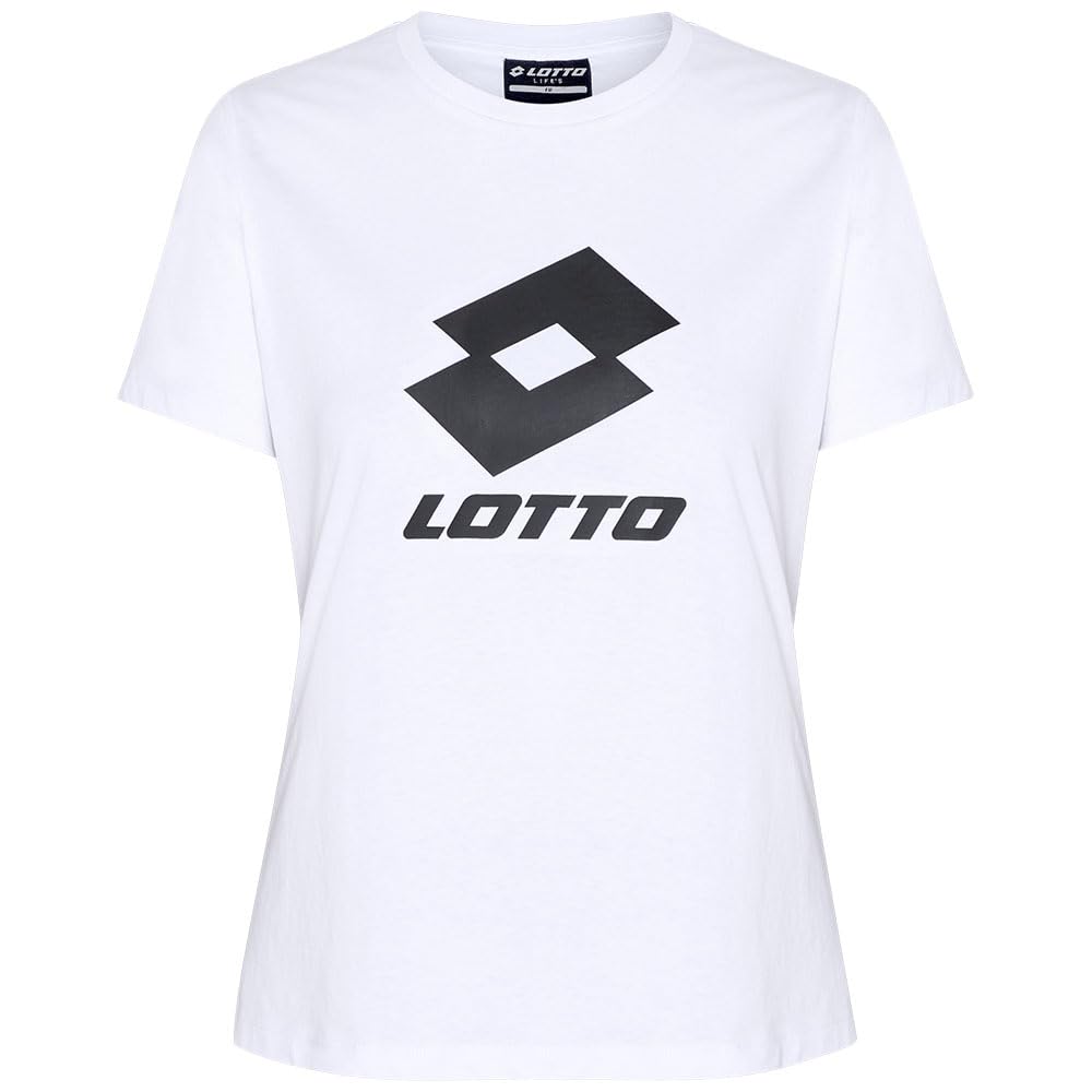 Lotto 1124013 Women's T-Shirt, Regular Fit Women's T-Shirt Bright White
