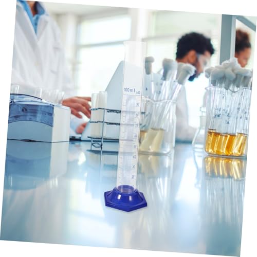 Probetas graduadas de vidrio con base redonda para laboratorio químico set de 4 piezas 6