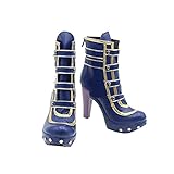 Yuanplate THE IDOLM@STER Shibuya Rin Cosplay Shoes Boots Women Party Blue High Heels Shoes (Female US 6.5/EU37.5)