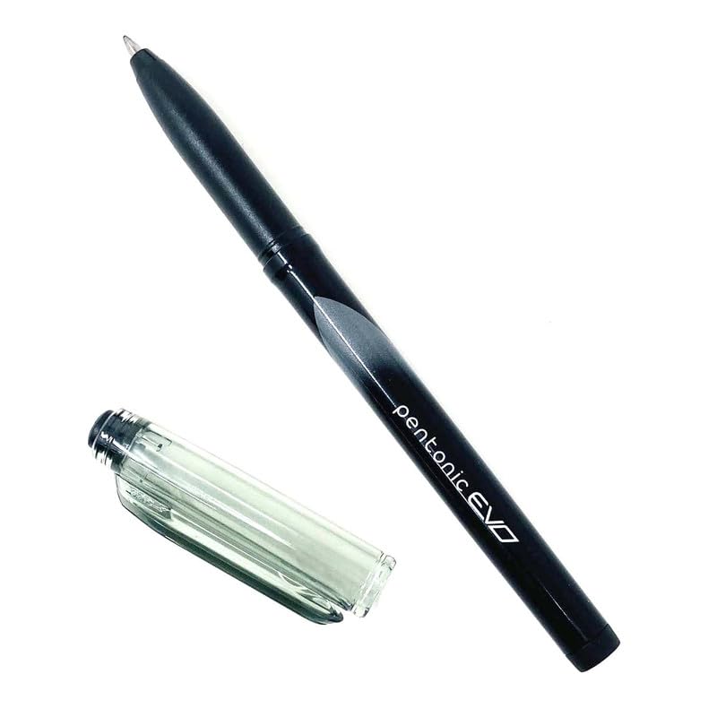 Image of Pentonic EVO 0.7 mm Gel Pen | Black Ink,Pack of 5