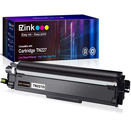 E-Z Ink (TM) with Chip Compatible Toner Cartridge Replacement for Brother TN227 TN-227 TN227bk TN223 TN-223 use with MFC-L3770CDW MFC-L3750CDW HL-L3230CDW HL-L3290CDW HL-L3210CW MFC-L3710CW (1 Black)