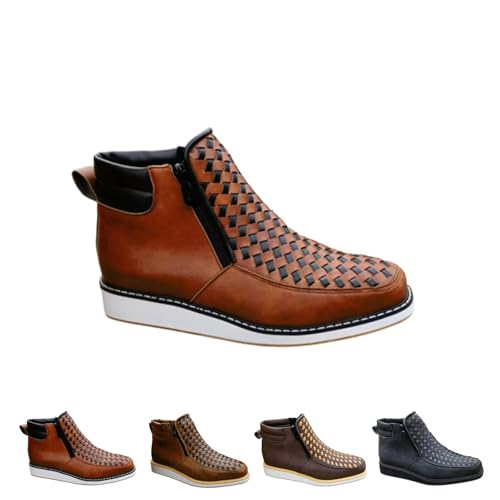 Handcrafted Western Cowboy Boots,Double Zipper Square Toe Half Work Botines Vaqueros Botas