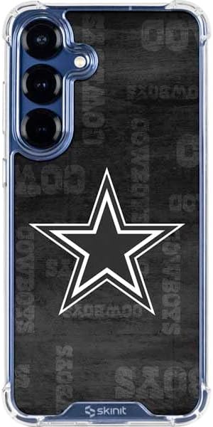 Skinit Clear Phone Case Compatible with Galaxy S25 FE - Officially Licensed NFL Dallas Cowboys Distressed Design