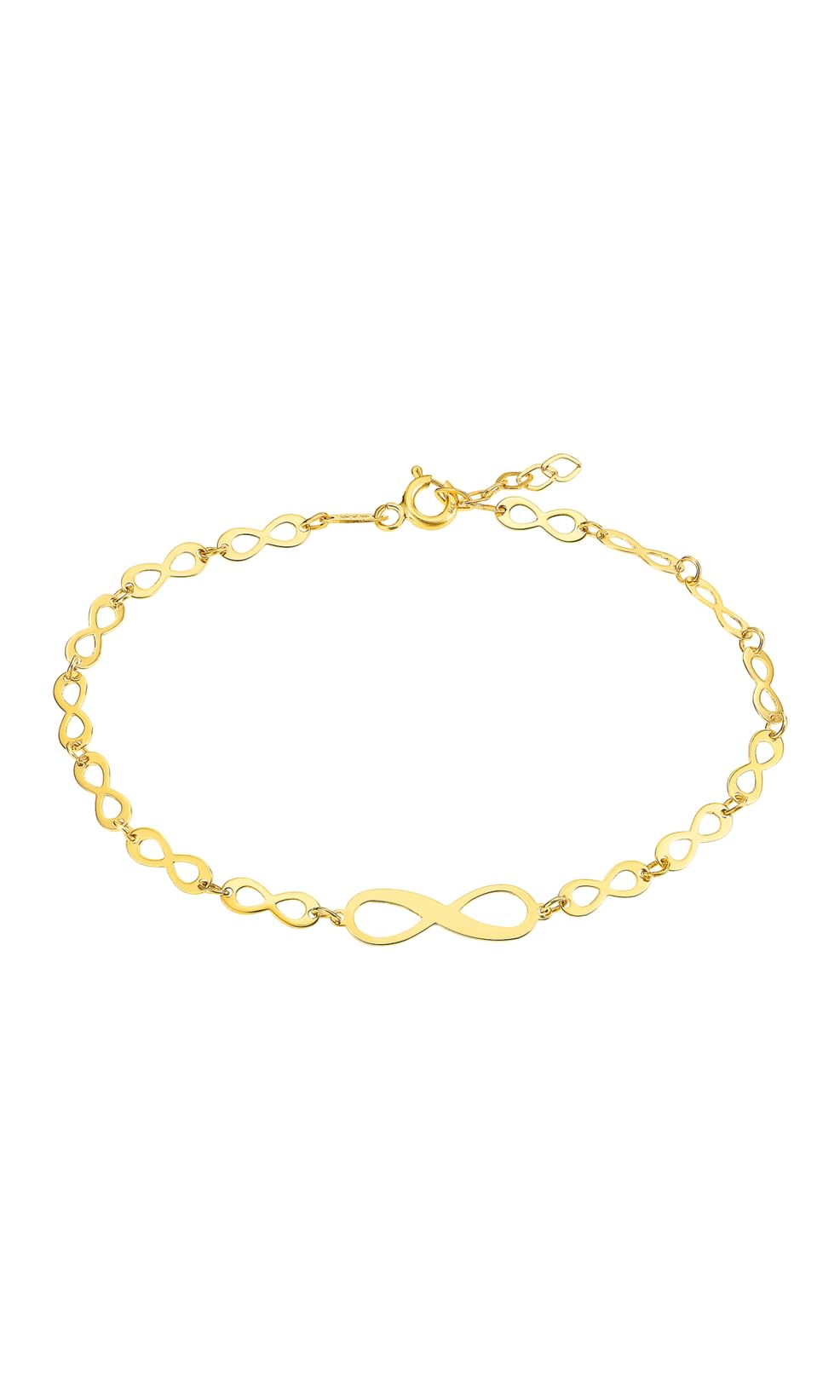 TIME ROAD Pulsera Oro Mujer VG00081/​18 9K de 375 ml - Sofisticado Brazalete con Pulido y Acabado Refinado - Pulsera Dorada 207 cm - Ideal para Regalo de Cumpleaños - Aniversario - Ocasiones Especiales