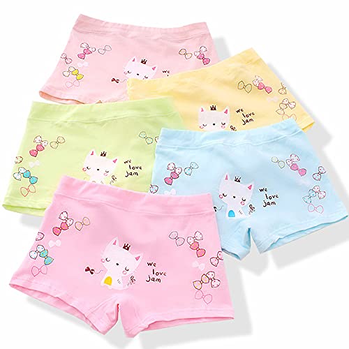 HCliptie Cotton Coming Unterhosen für Mädchen,6er Pack Bequeme Mädchen Unterhosen Baumwolle Gemischte Kinder Unterwäsche Boxershorts 2-12 Jahre Cover