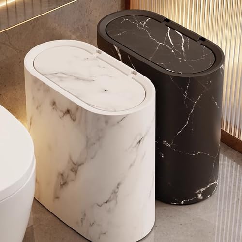 Basurero pequeño con tapa para baño y cocina miniatura 4