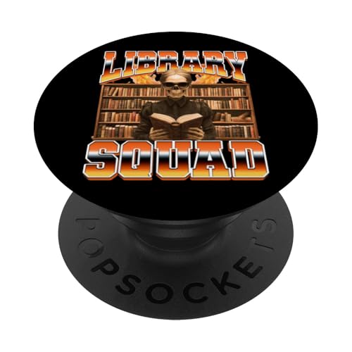 Library Squad Librarian Books 90s Bootleg Style PopSockets Adhesive PopGrip