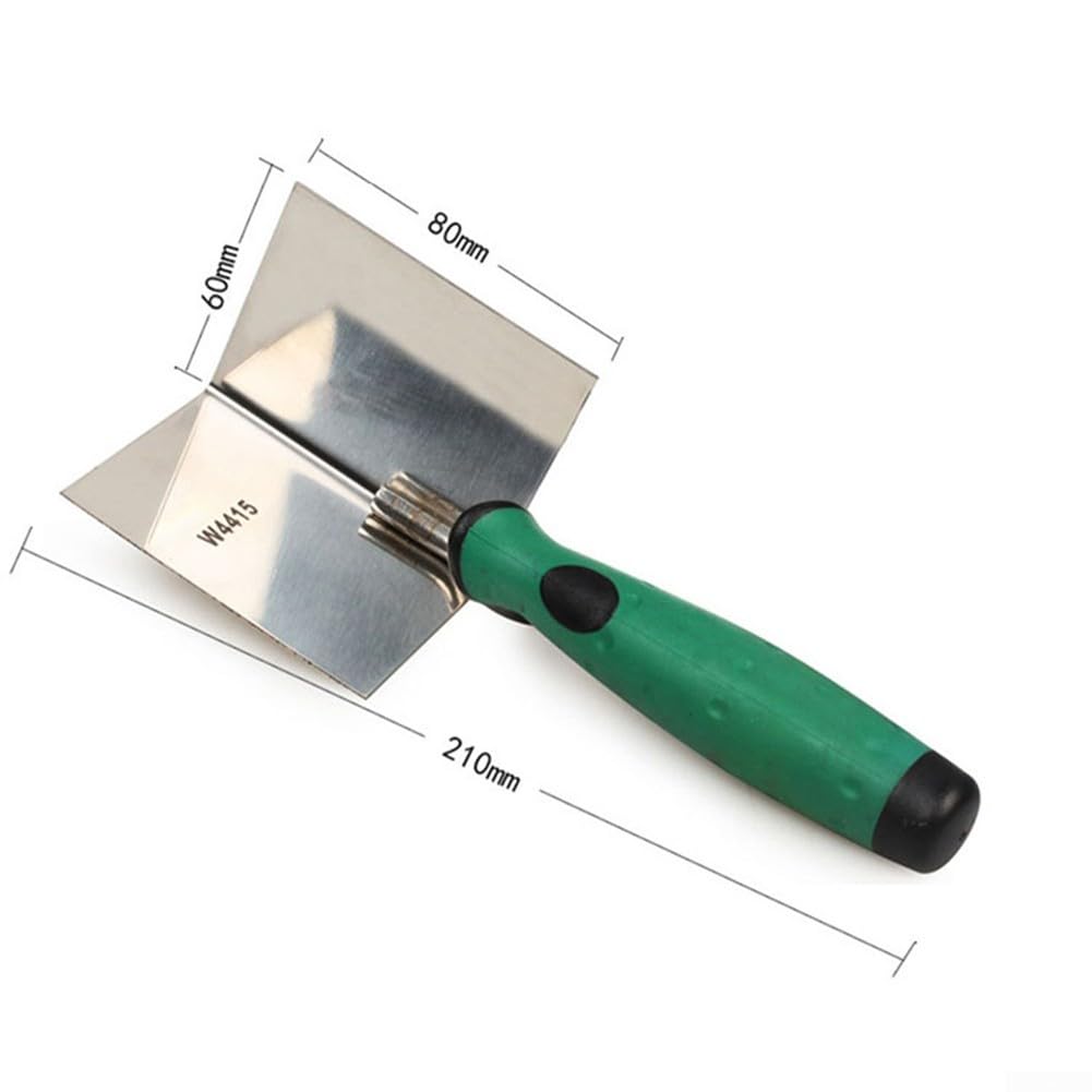 Besttoolifes Set di cazzuole angolari in acciaio inox, strumenti ad angolo interno esterno, spatola per intonacatura a 90 gradi, per lavori di ristrutturazione di muratura e muratura, multifunzione,