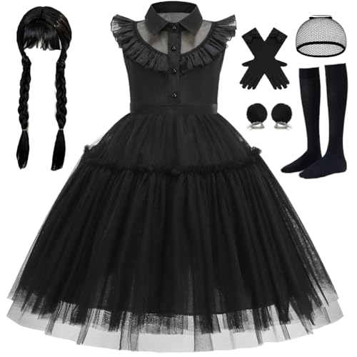 Vestido Negro Princesa para Niñas Disfraz