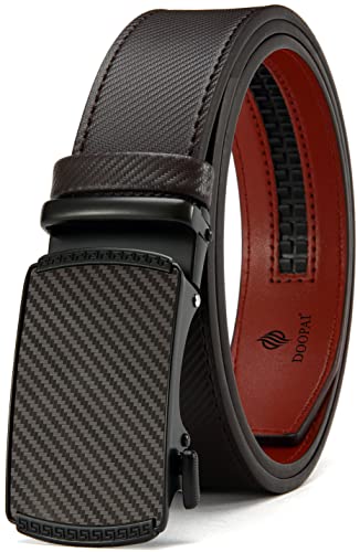 Image of DOOPAI Men's Leather Ratchet Belt, 1 3 /8 inch Wide, Cut-to-Fit