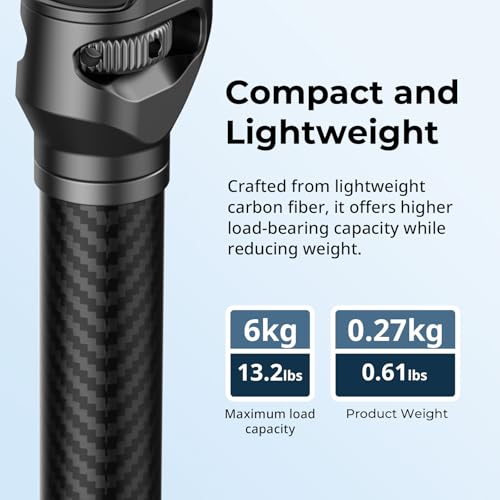 SMALLRIG Gimbal Extension Pole 15 inch 37 cm Carbon Fibre Stabilizer Extension Arm with Anti Deflection Baffle and 1/4 20 Screw for DJI RS 4 Mini 4 4 Pro 3 3 Pro 3 mini 2 4378 - Image 3