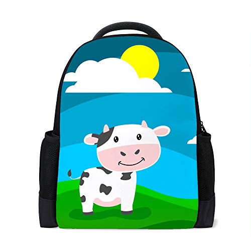 Sac à dos imprimé vache Chehong pour vos trajets urbains sous la pluie